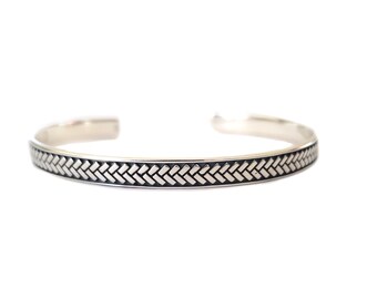 925 Sterling Silver Open Ended Unisex Cuff Bangle