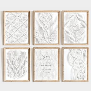 Handwerkszimmer Wandkunst Geschenk Makramee Bleistiftzeichnung Minimalistisches Makramee Kunst Näherin Geschenk Handwerker Geschenk Mode Handwerkszimmer Poster Digitale Kunst