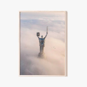 Ukraine Kyiv Oil Painting Kyiv Digital Print Support Ukraine Kyiv Travel Print Kyiv Art Print Motherland Statue Kyiv Travel In Ukraine