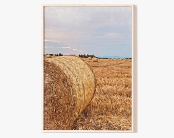 Ukraine Print Ukraine Wall Art Ukraine Poster Ukraine Oil Painting Print Ukrainian Field Print Blue Yellow Art Print Village Ukraine Shops