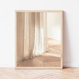 Beige Wall Art Neutral Wall Decor Minimalist Beige Decor Print Boho Prints Rustic Posters Minimal Prints Boho Art Printable Beige Curtains