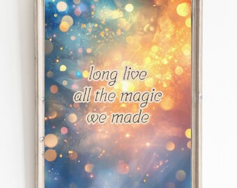 Long Live Magic Wall Art: Swiftie Watercolor Print (Digital Download)