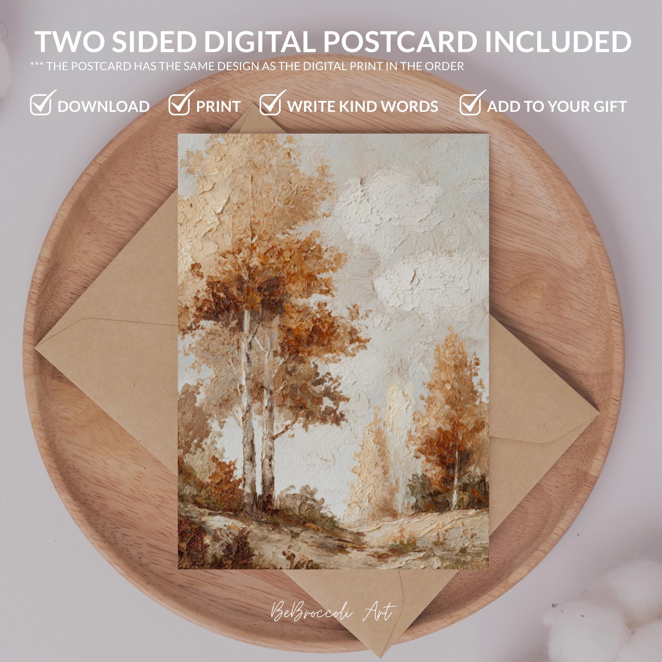 Hello Fall Landscape Print Set of 6 Autumn Nature Art Digital Download ...