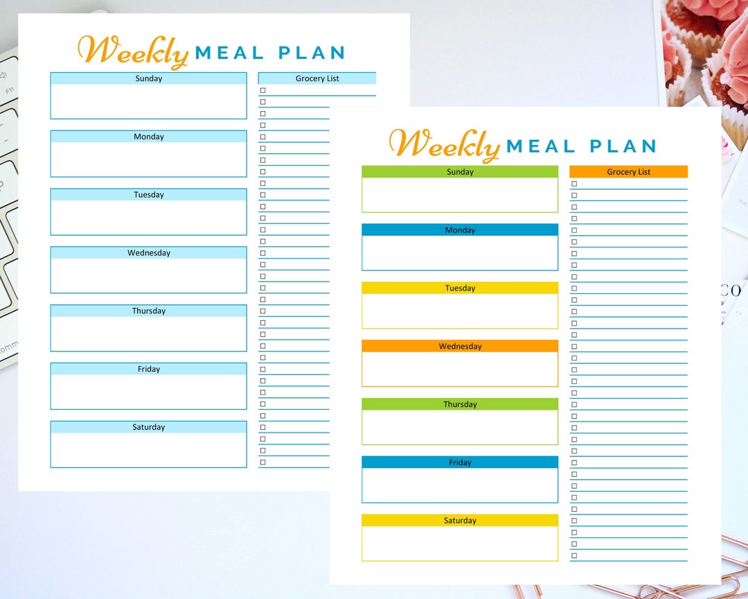 Meal Planner & Grocery List Save Money - Etsy
