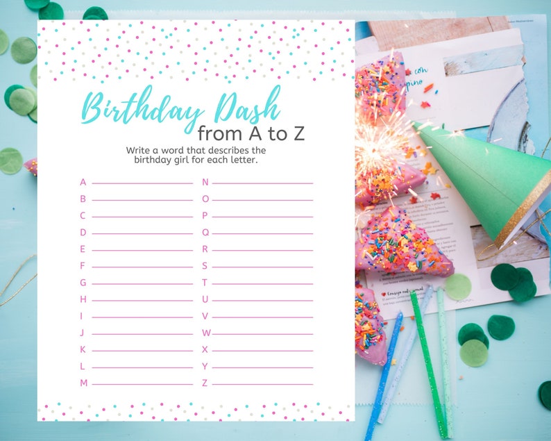 Fun Birthday Game for Teen / Tween / Preteen Birthday Dash What Do You ...