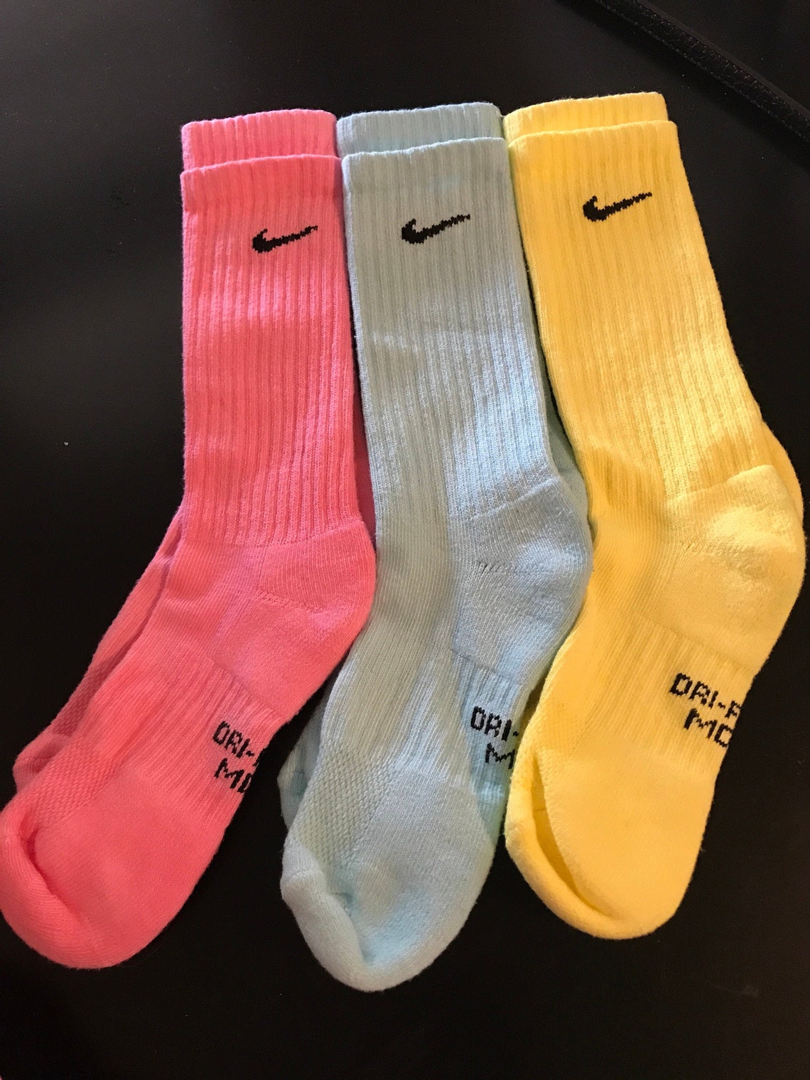 Pastel Nike Crew and Ankle SocksPastel Handmade Dyed Nike | Etsy