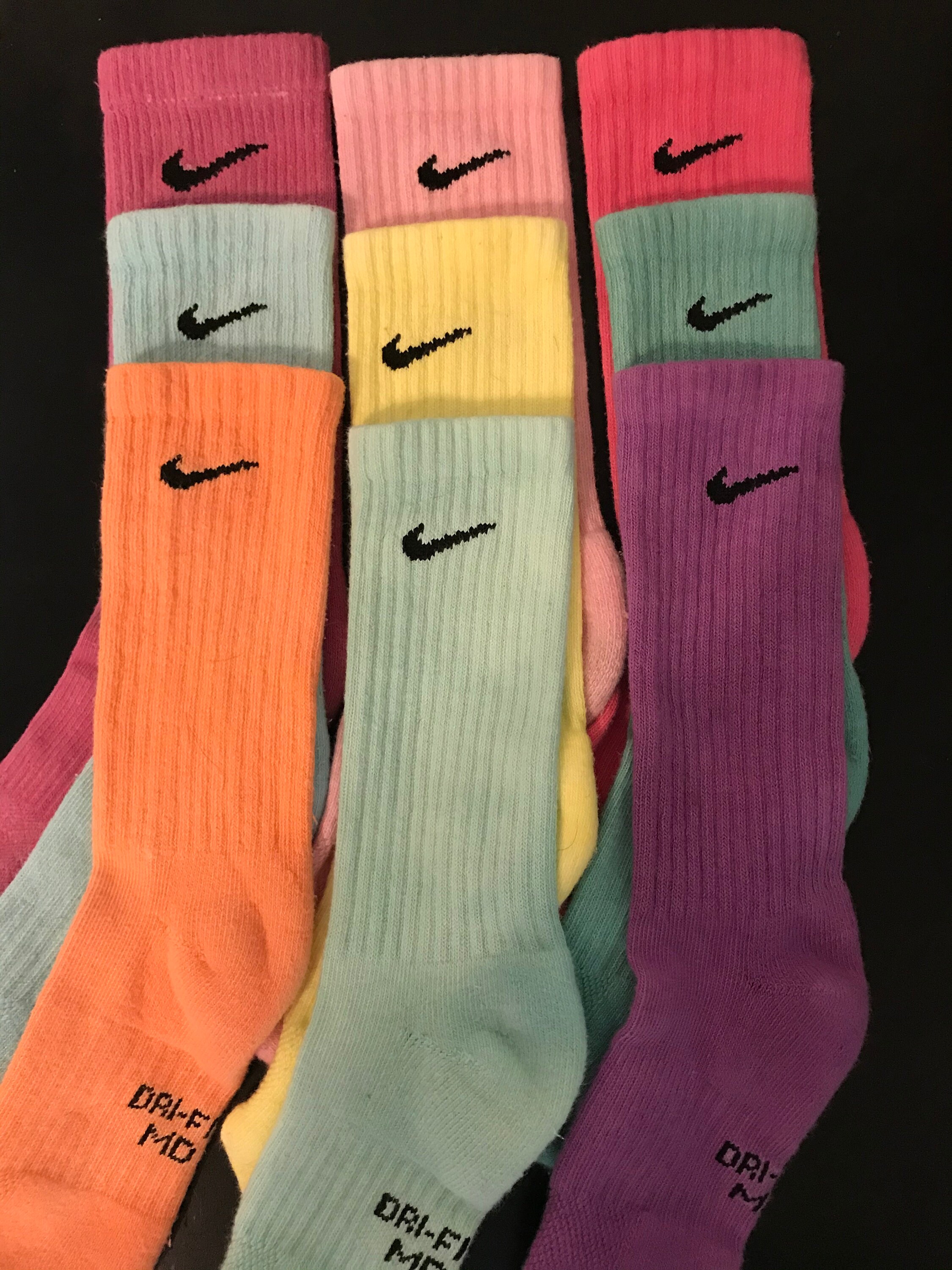 Pastel Nike Crew and Ankle SocksPastel Colored Nike Socks made | Etsy