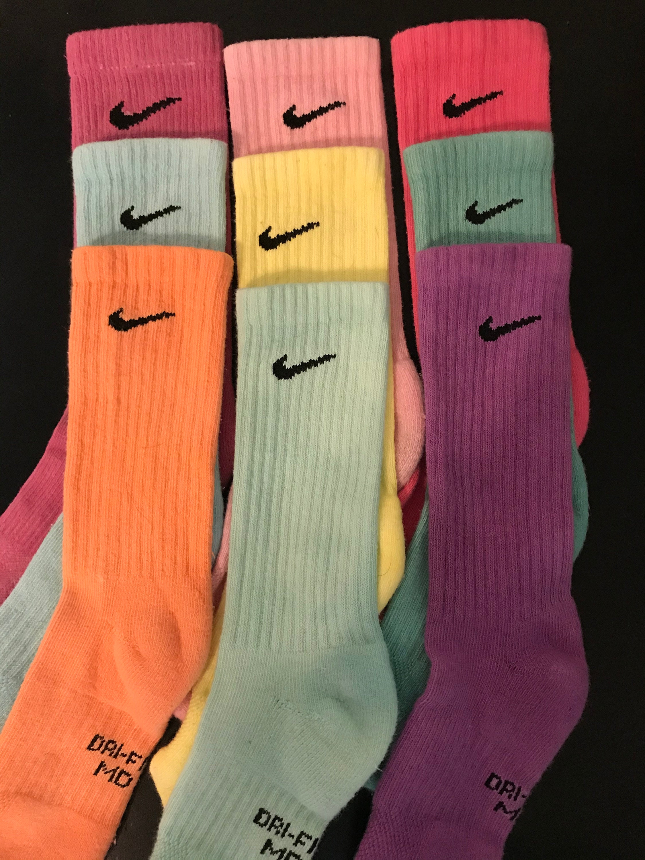 colored nike socks pastel