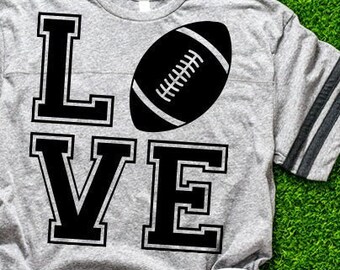 Love Football Svg Etsy