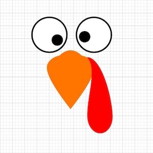 Turkey Face Svg, svg files, svg files for cricut,  svg cricut, svg images,  svg designs, clipart, svg, Digital Download, Silhouette Svg