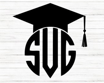 Download Grad Cap Monogram Etsy