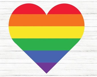 Download Rainbow Heart Svg Etsy