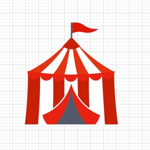 Circustent SVG-bestanden voor Cricut | Digitale download | DIY Craft SVG's, knutselen, silhouet | Directe download van gesneden bestanden