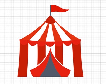 Circus Tent Svg, archivos svg, archivos svg para cricut, svg cricut, imágenes svg, diseños svg, imágenes prediseñadas, svg, Descarga digital, Silueta Svg