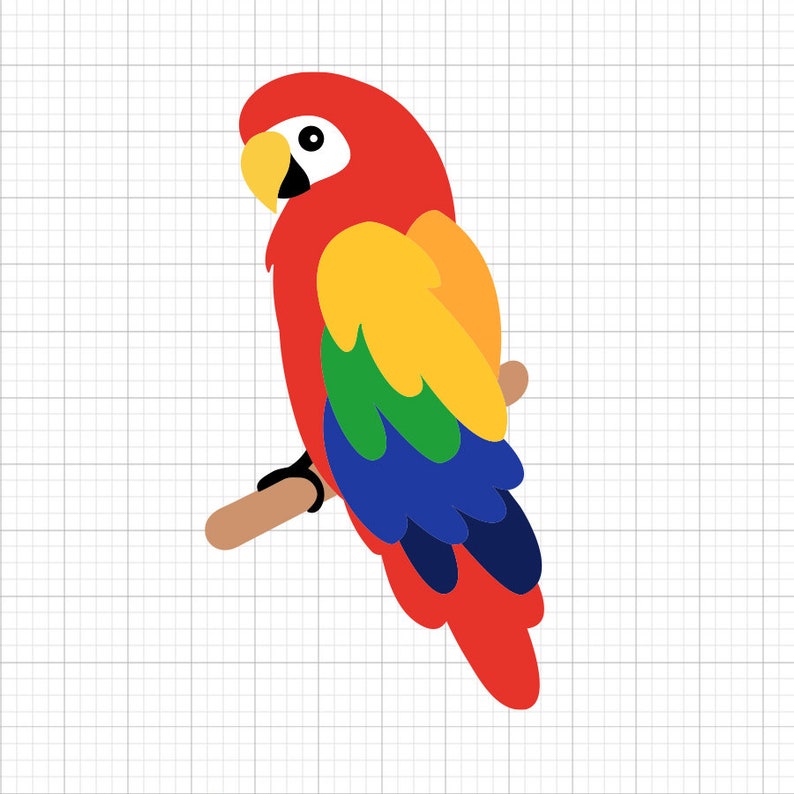 Parrot Svg, svg files, svg files for cricut, svg cricut, svg images, svg designs, Cut Files Cricut, Digital Download, Silhouette Svg image 1