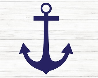 Anchor SVG Cut File, Nautical Maritime Design (Digital Download)