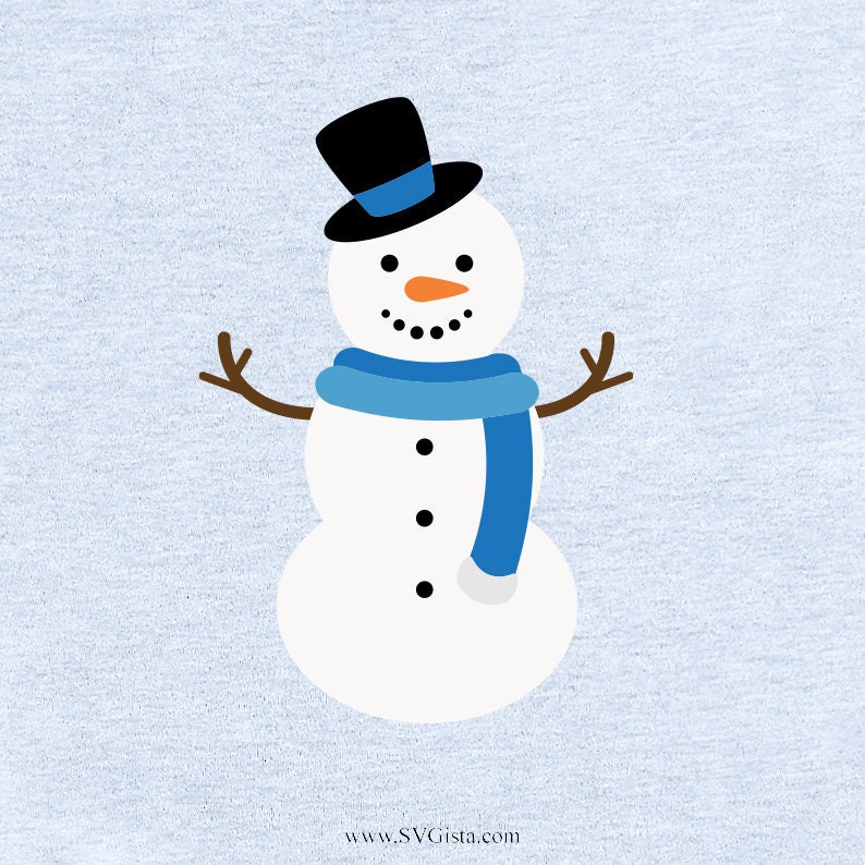 Snowman Svg Christmas Svg Snowman Clipart Snow Svg Winter Etsy