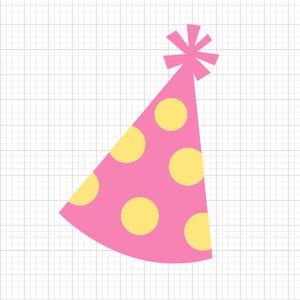 Party Hat Svg, svg files, svg files for cricut, svg cricut, svg images, svg designs, clipart, svg, Digital Download, Silhouette Svg image 1