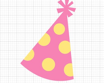 Party Hat Svg, svg files, svg files for cricut,  svg cricut, svg images,  svg designs, clipart, svg, Digital Download, Silhouette Svg