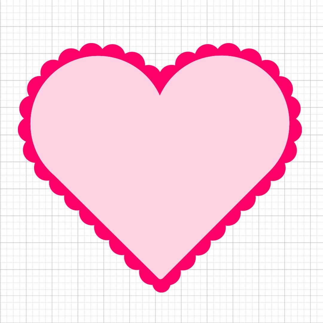 Scalloped Heart Svg, Svg Files, Svg Files for Cricut, Svg Cricut, Svg ...