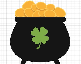 Pot Of Gold SVG Files for Cricut | Digital Download | DIY Craft SVGs,  Crafts, Silhouette | Instant Download Cut Files