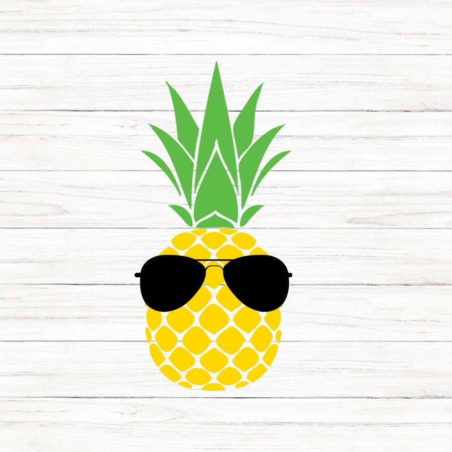COMMERCIAL USE Pineapple Svg Pineapple Sunglasses Svg Cut | Etsy
