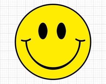 Smiley Face Svg, archivos svg, archivos svg para cricut, svg cricut, imágenes svg, diseños svg, imágenes prediseñadas, svg, Descarga digital, Silueta Svg