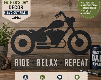 Motorcycle SVG Cut File | Cricut Silhouette Craft Design (Digital Download)