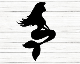 Meerjungfrau SVG Schnittdatei, Cricut Silhouette Design (digitaler Download)
