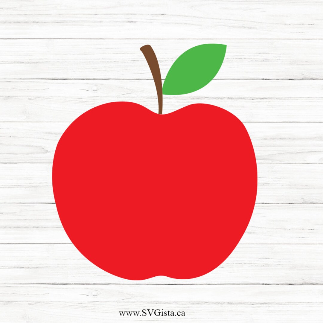Apple Svg Cut File, Cricut Svg Files, Silhouette Svg, Instant Download