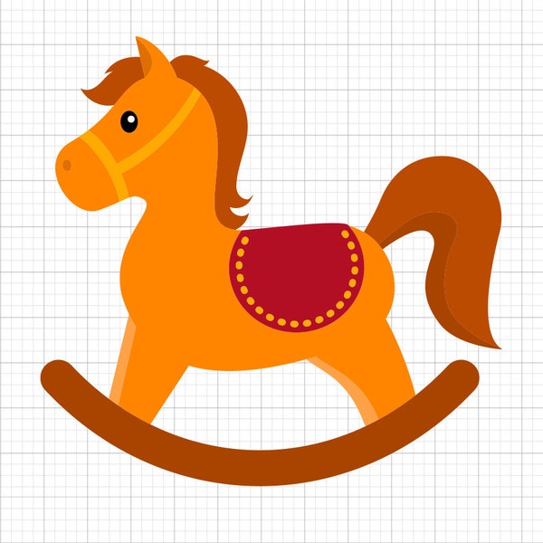 Cavallo a dondolo Svg, file SVG, file SVG per cricut, Cricut SVG, immagini SVG, disegni SVG, clipart, Download digitale, Silhouette Svg