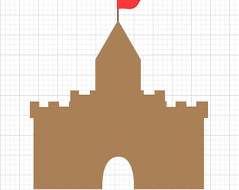 Sand Castle SVG Cut File | Cricut, Silhouette Craft Design (Digital Download)