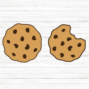 Chocolate Chip Cookie Svg, svg files, svg files for cricut, svg cricut, svg images, svg designs, Digital Download, Silhouette Svg image 2