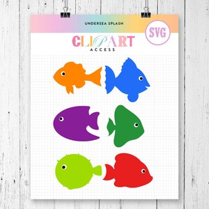 Tropischer Fisch SVG Bundle | Bunte Fische Cut Files | Clipart Access Exclusive | Hand illustrierte SVG-Designs