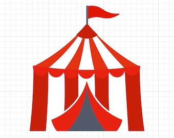 Circus Tent SVG, Cricut Cut File, Clipart (Digital Download)