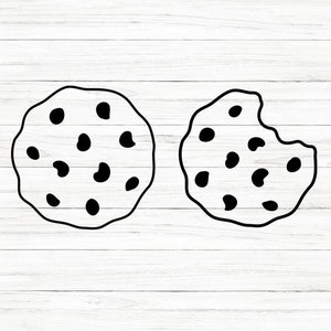 Chocolate Chip Cookie Svg, svg files, svg files for cricut, svg cricut, svg images, svg designs, Digital Download, Silhouette Svg image 2