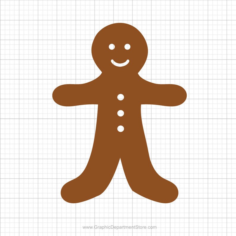 Gingerbread Man Svg Christmas Svg SVG Cut File Clip Art - Etsy