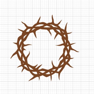 Dornenkrone SVG-Dateien für Cricut | Digitaler Download | DIY Handwerk SVG, Handwerk, Silhouette | Sofort Download Geschnittene Dateien