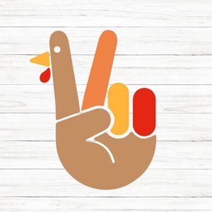 Turkey Peace Sign Svg, svg files, svg files for cricut,  svg cricut, svg images,  svg designs, clipart, Digital Download, Silhouette Svg