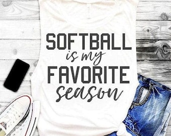 Softball is My Favorite Season SVG Cut File | Cricut Craft Design (Digital Download)