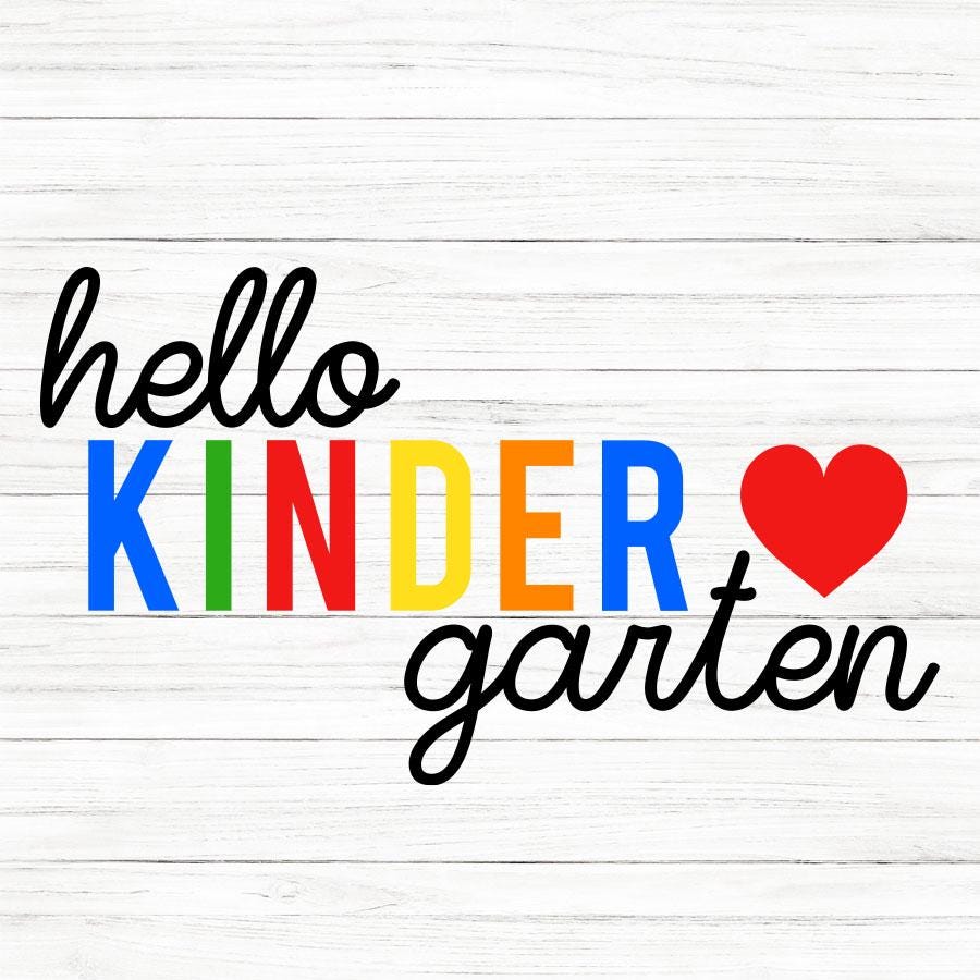 Hello Kindergarten SVG, Cricut Shirt Cut File (digital Download) - Etsy