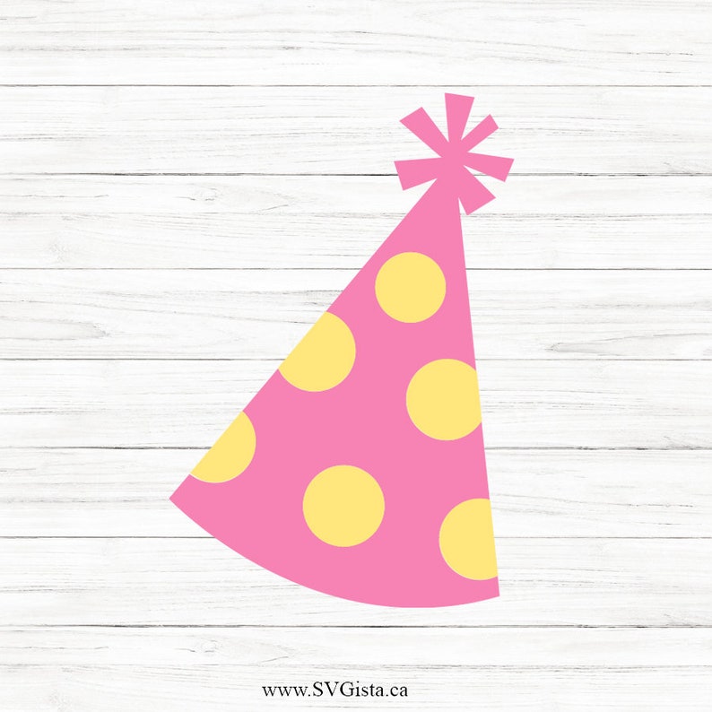 Party Hat Svg, svg files, svg files for cricut, svg cricut, svg images, svg designs, clipart, svg, Digital Download, Silhouette Svg image 2