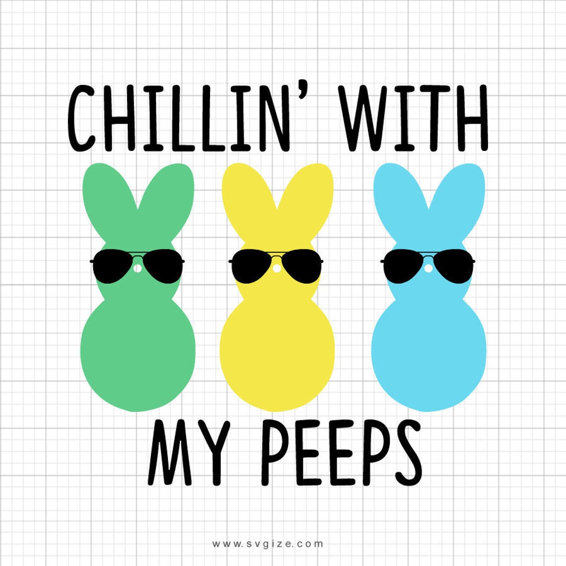 Chillin With my Peeps Svg Easter Peeps Svg Easter Svg Peep | Etsy