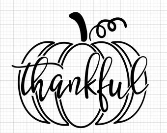 Thankful Pumpkin SVG Files for Cricut | Digital Download | SVG Designs for Shirts, Crafts, Silhouette | Instant Download Cut Files