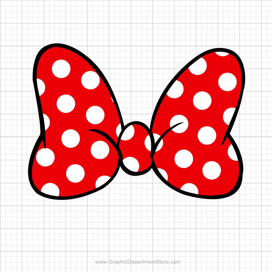 Red Polka Dot Bow SVG Bow Svg Polka Dot Bow Cut File Clip | Etsy