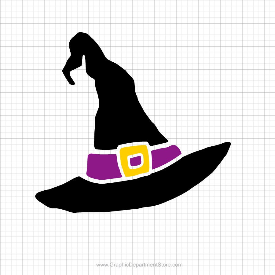 Witch Hat Monogram Svg Halloween Svg Witch Svg Cut File | Etsy