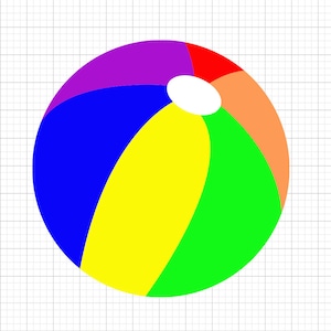 Beach Ball SVG Files for Cricut | Digital Download | SVG Designs for Shirts, Crafts, Silhouette | Instant Download Cut Files