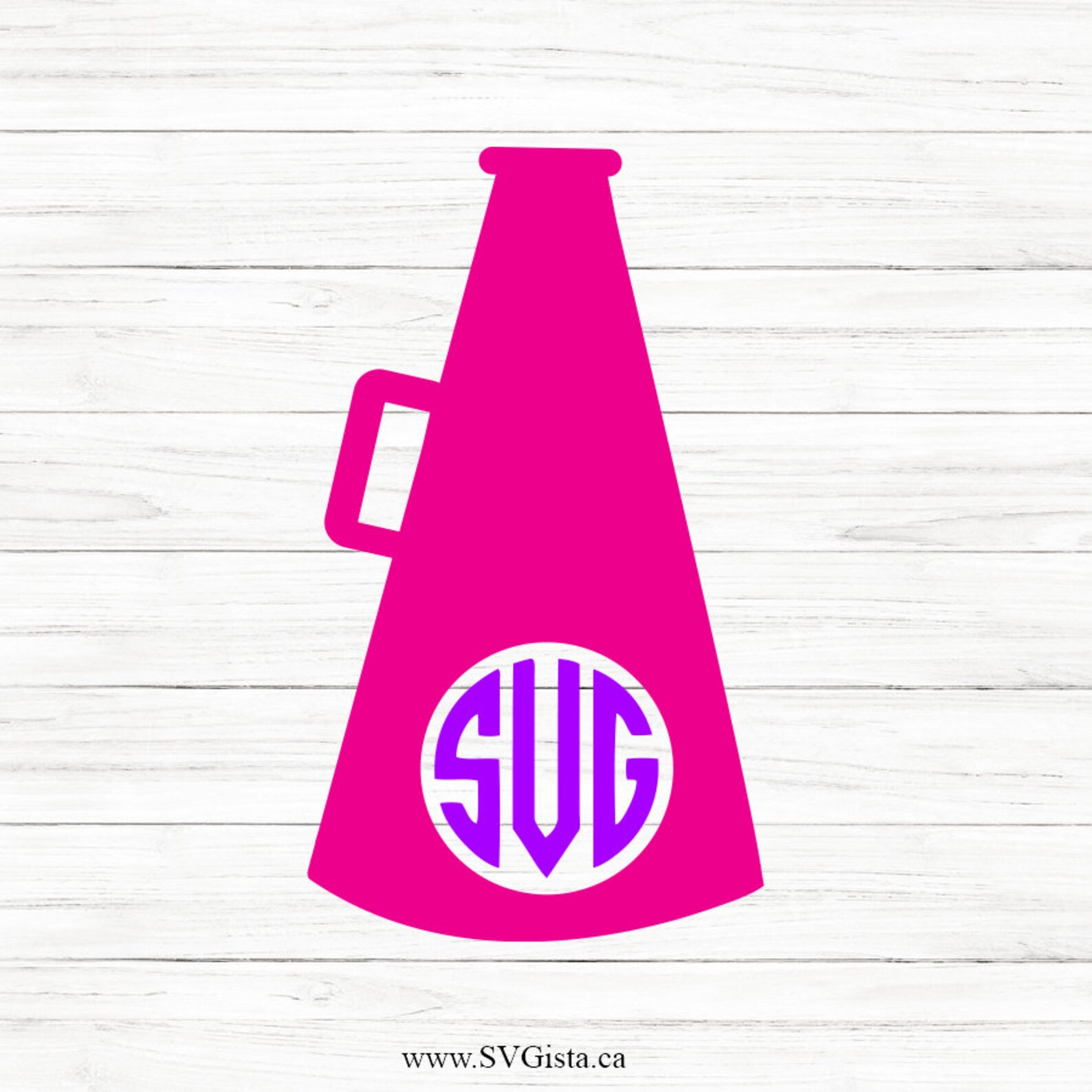 Megaphone Svg Megaphone Monogram Svg Cheer Svg SVG Cut Etsy
