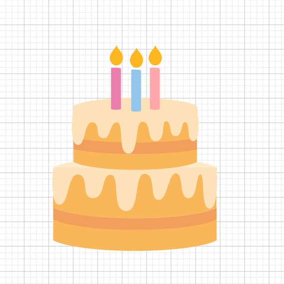 Birthday Cake SVG Cut Files for Cricut Crafts (Digital Download)