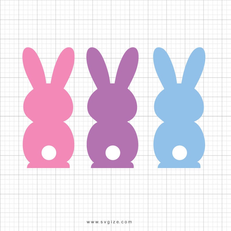 SVG Bunny Clipart Peep Svg Easter Peeps Svg Dxf Pdf | Etsy